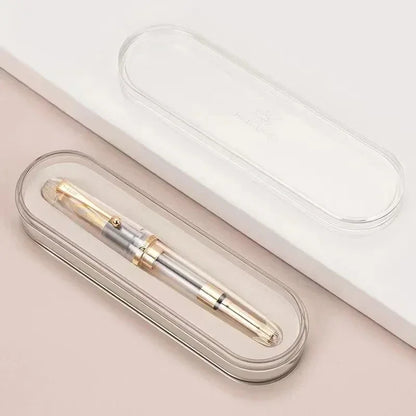 Luxury JinHao 9019 Dadao Fountain Pen – Transparent Acrylic Spin Design, 40mm Nib for Office & School Writing Supplies