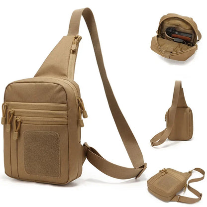 Outdoor Hunting Tactical Shoulder Bag - Concealed Carry Pistol Holster, Waterproof Crossbody Gun Sling Chest Pack