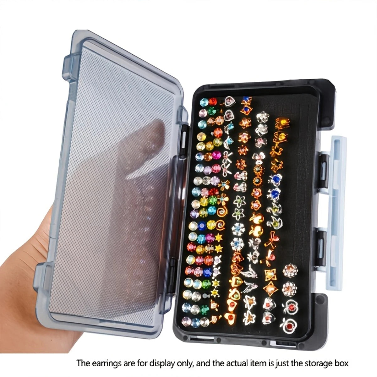 Large Capacity Jewelry Storage Box - Portable Earring & Accessories Organizer