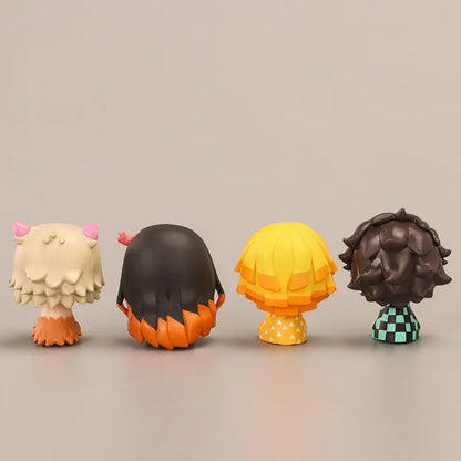 Demon Slayer Kimetsu No Yaiba Action Figures – Tanjirou, Nezuko & Zenitsu Anime Model Toys & Gifts