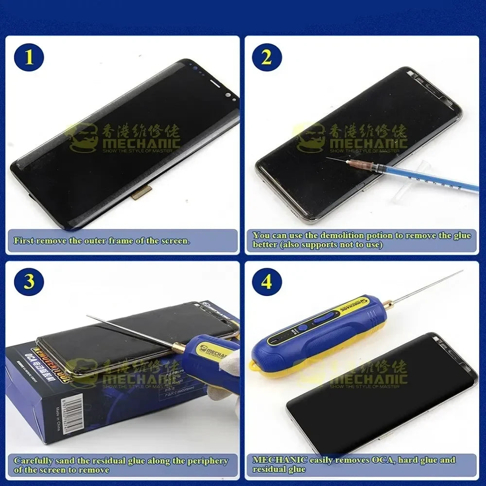 Mechanic IR10 PRO OCA LCD Screen Degumming Set – Adjustable Speed Electric Glue Removal Pen Kit for Mobile Phone Repair