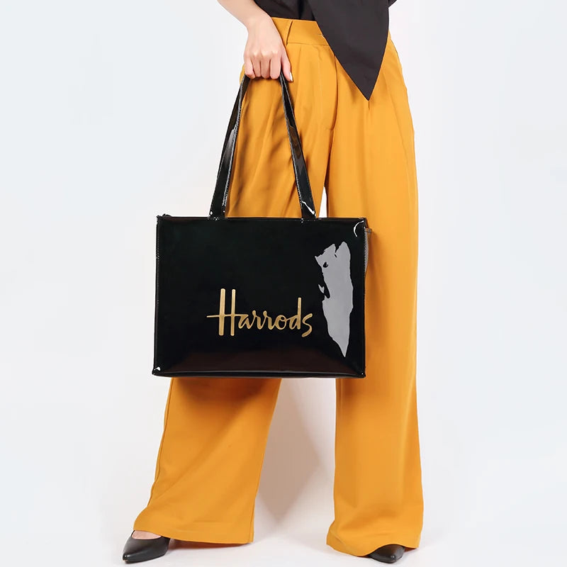 Simple Stylish PVC Reusable Shopping Bag – Luxury Eco-Friendly Waterproof Tote for Summer Beach