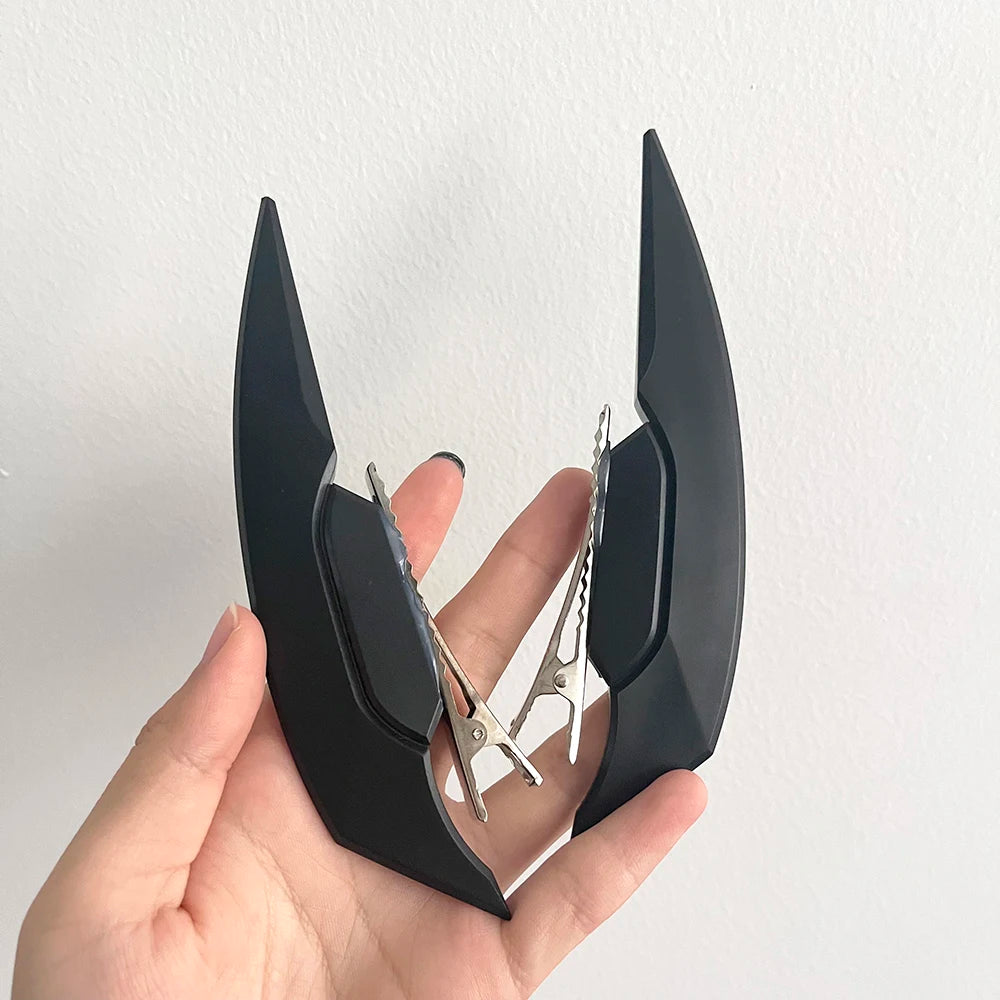 Anime Lolita Cyberpunk Devil Hair Clip – Gothic Mechanical Hairpin for Women, Halloween & Party Headwear Gift
