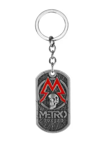 Metro Exodus 2033 Dog Tag Necklace – Retro Skull Pendant, Unisex Gamer Jewelry Gift