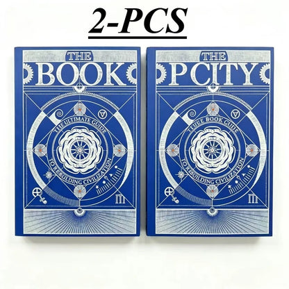 Blue Mysterious Symbol Book - Occult Civilization Guide Hardcover Desktop Collectible Gift for Book Lovers