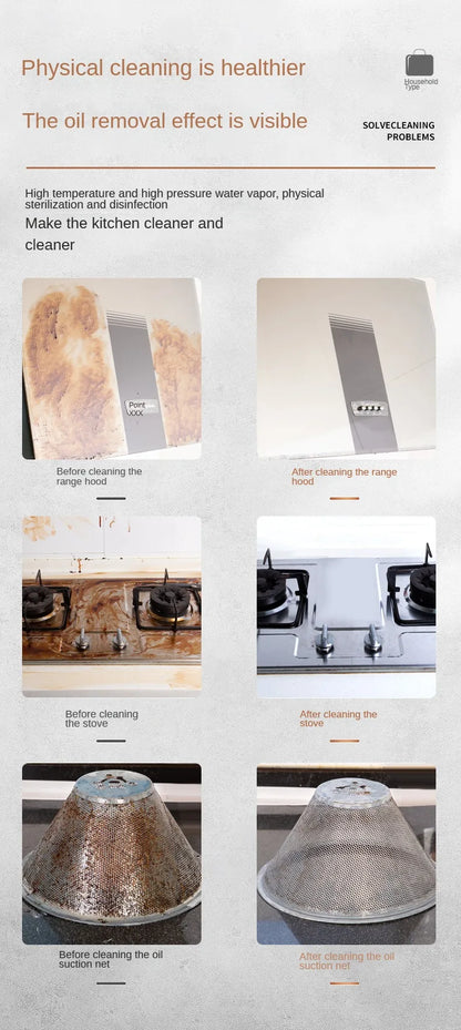 High-Temperature Steam Cleaner - Sterilization for Air Conditioning, Kitchen Hood, Home & Car, 110V US Plug / 220V EU Plug