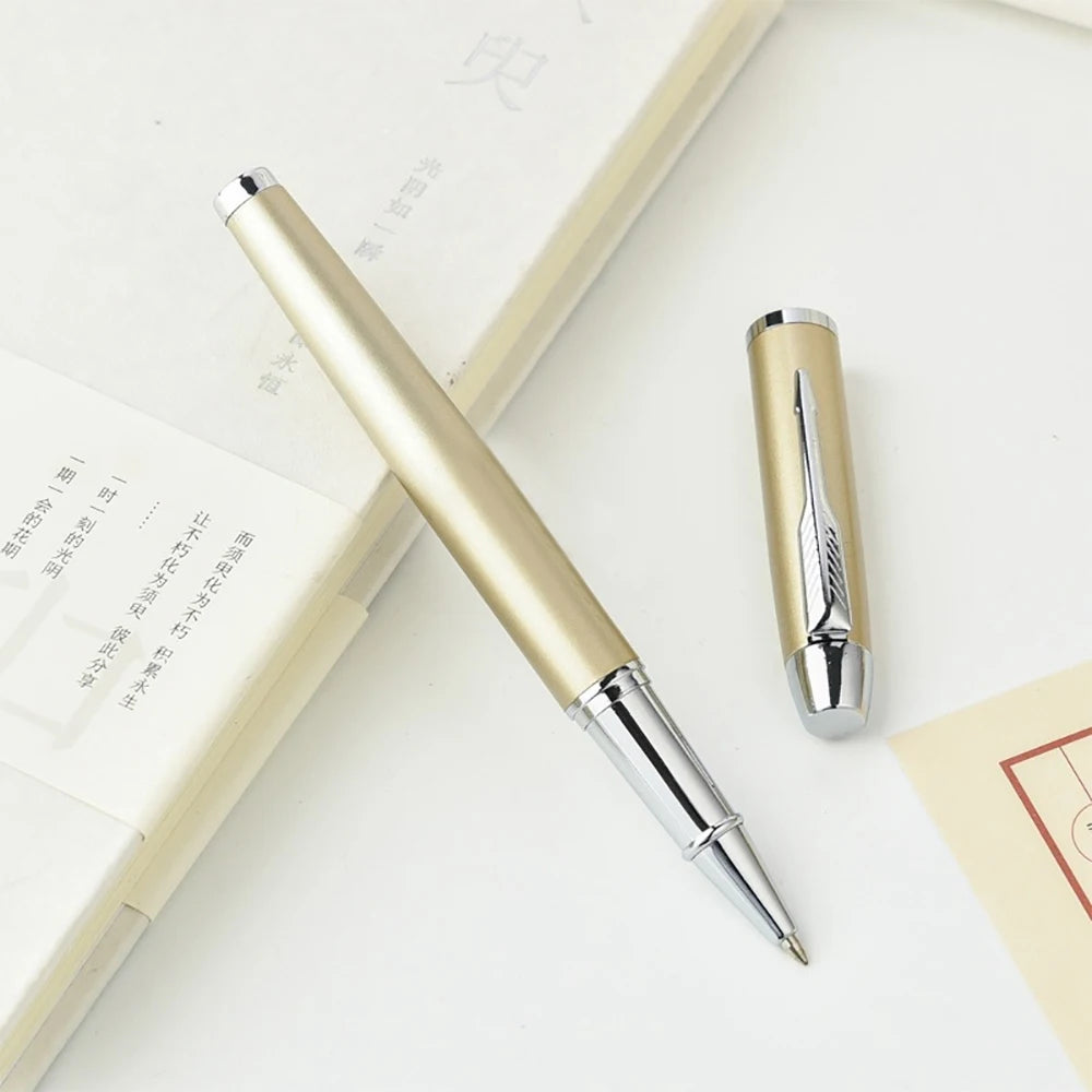 Luxury Stainless Steel Rollerball Signature Pen – Business & Office Ballpoint Pen for Students & School Supplies