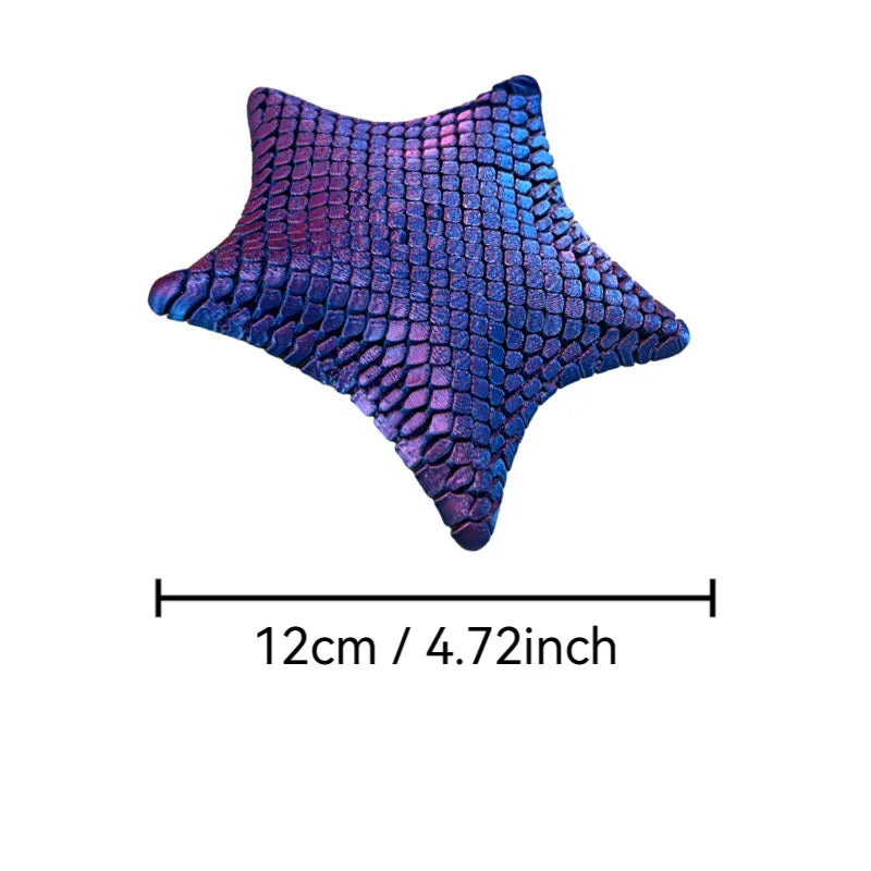 3D Printed Articulated Starfish Fidget Toy - Flexible Stress Relief Desk Decor