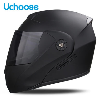 2024 Unisex Modular Motorcycle Helmet – Full Face Flip-Up Dual Lens Racing Helmet for Men & Women