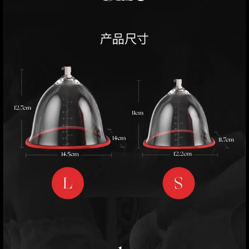 Electric Breast Massage Pump with Smart Vacuum Suction, Portable Breast Enhancement & Massage Therapy Device for Women