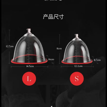 Electric Breast Massage Pump with Smart Vacuum Suction, Portable Breast Enhancement & Massage Therapy Device for Women