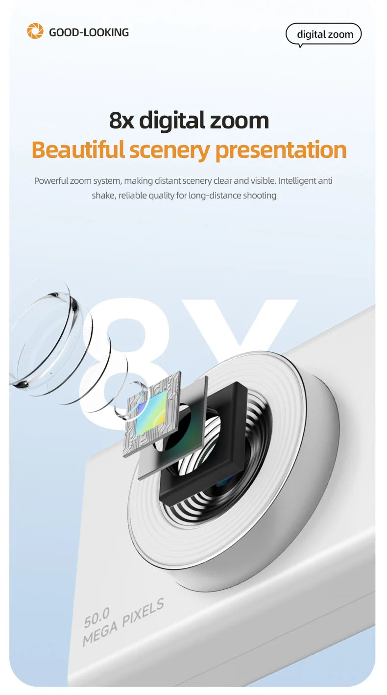 Xiaomi 4K Digital Camera – 50MP Autofocus Portable Retro Camera, CCD Travel & Student Camera