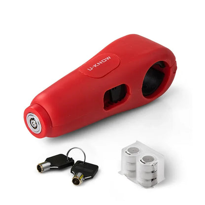 110DB Alarm Motorcycle Handlebar Lock - Anti-Theft Padlock for Scooters, Electric Vehicles and Bicycles with Accelerator Brake Security