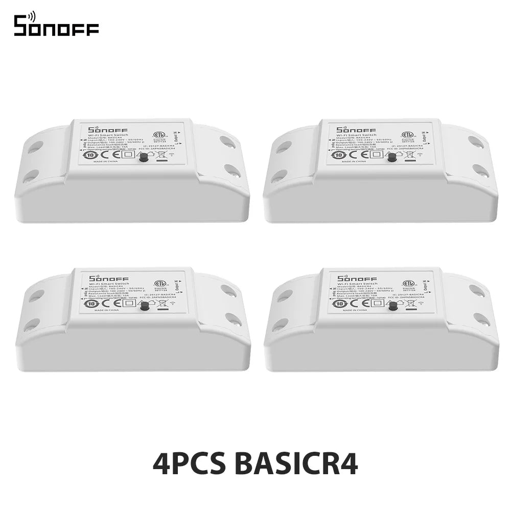 SONOFF BASICR4 WiFi Smart Switch - ESP32 Remote Control with eWeLink, Alexa & Google Home Compatibility