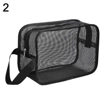New Mesh Bathing Bag – Portable Shower Toiletry Pouch for Travel Makeup Storage & Bath Essentials