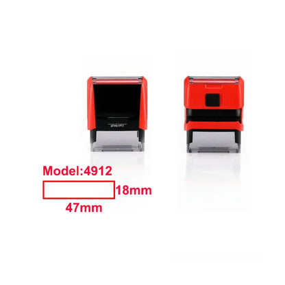 Custom Self-Inking Rectangular Stamp – Personalized 1-4 Line Office Stamp with Text, Logo, Image, or Drawing
