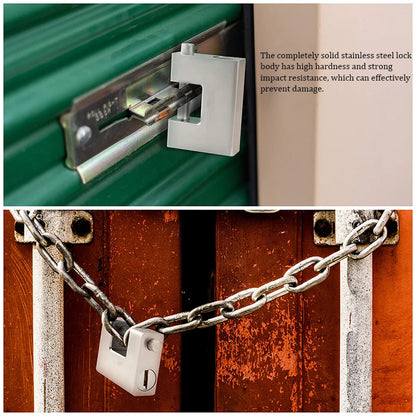 High Security Padlock with 3 Keys – Heavy Duty D-Shaped Lock for Garage Doors, Containers, Gates, and Warehouses