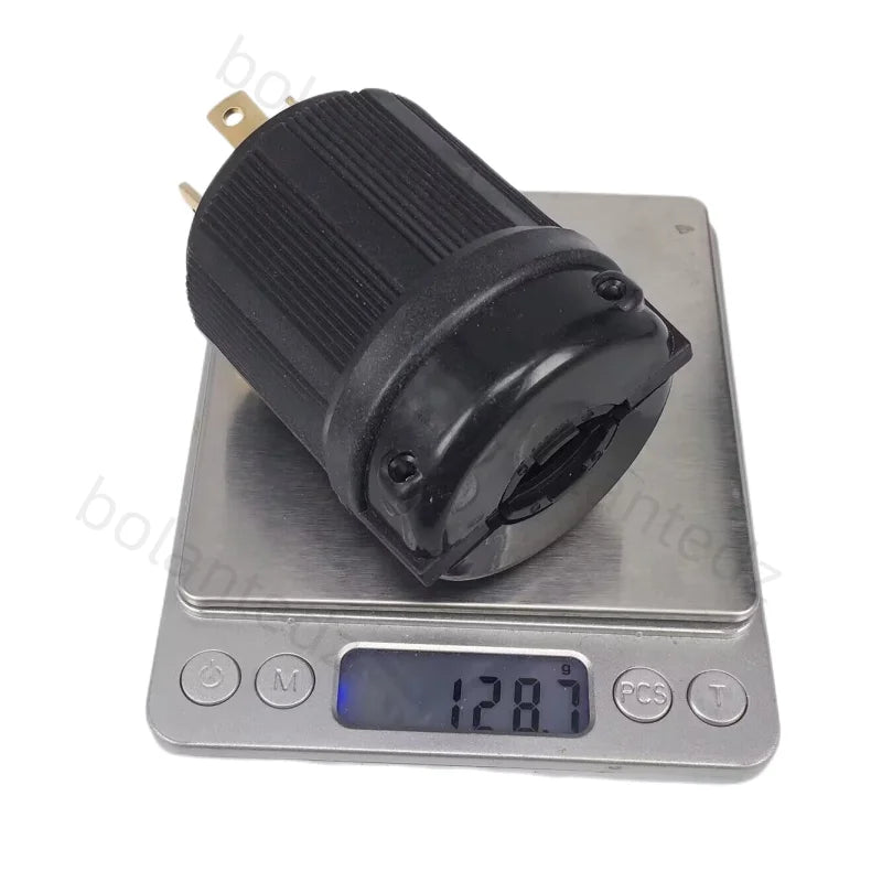 NEMA L14-30P/L14-30R Twist-Lock Power Connector - UL Listed 30A 125/250V 4-Pole Industrial Plug and Panel Receptacle, Black