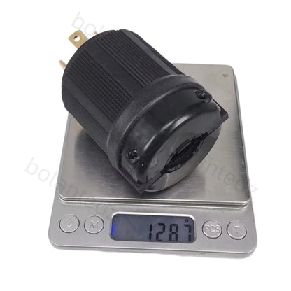 NEMA L14-30P/L14-30R Twist-Lock Power Connector - UL Listed 30A 125/250V 4-Pole Industrial Plug and Panel Receptacle, Black