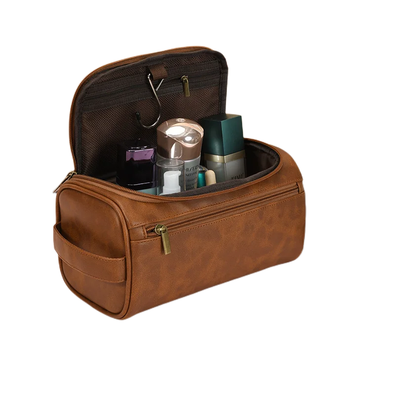 Men's Vintage Luxury Toiletry Bag – Travel Organizer for Cosmetics, Makeup, and Business Essentials