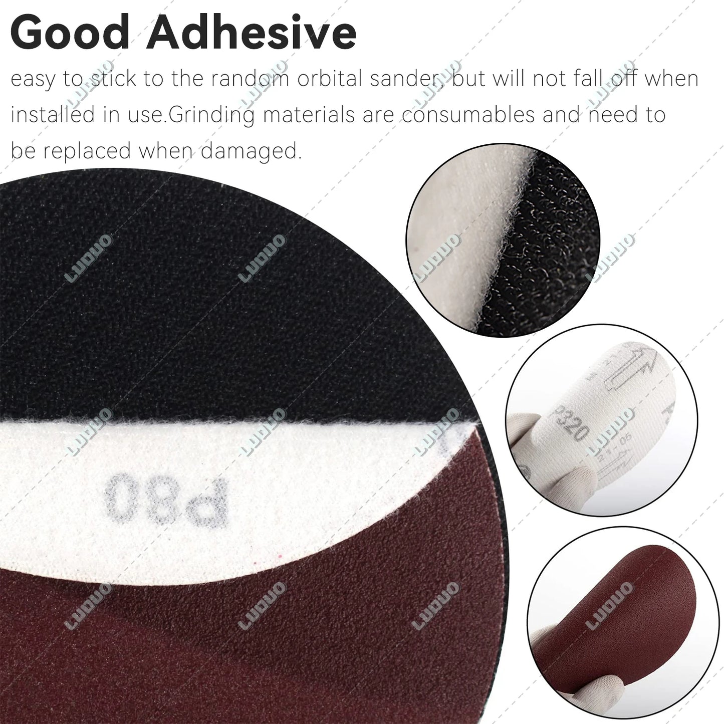 Car Detailing Headlight Restoration Sandpaper Discs – Hook & Loop Round Sanding Sheets for Metal & Wood Polishing Tools