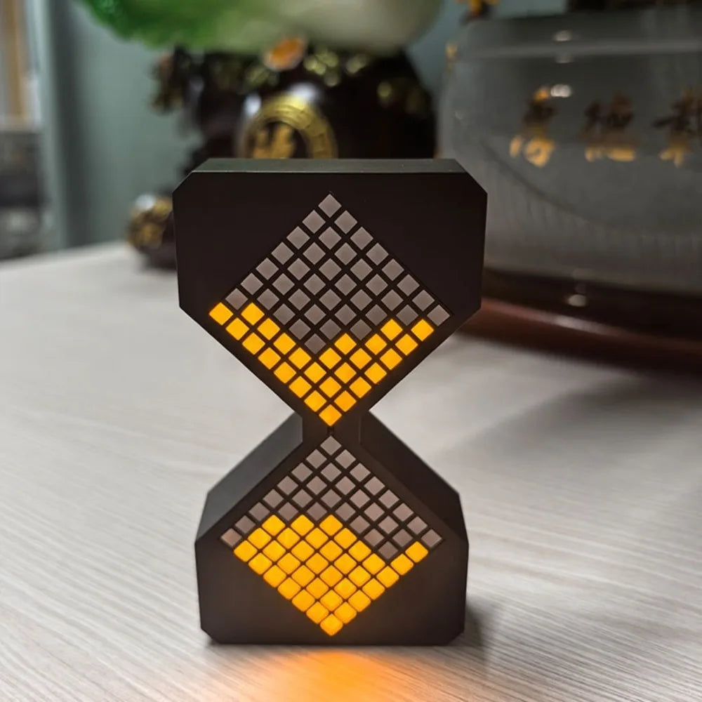 Cyber Style LED Electronic Hourglass Timer – Gravity Sensing Digital Sand Clock (1–30 Min), DIY Tech Desk Decor & Modern Home Decoration Gadget
