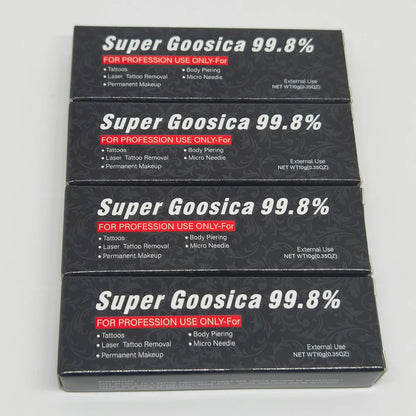 99.8% Black Super Gooscia Tattoo Cream – 10g for Permanent Makeup, Eyebrow, Lips, Microblading & Piercing Beauty