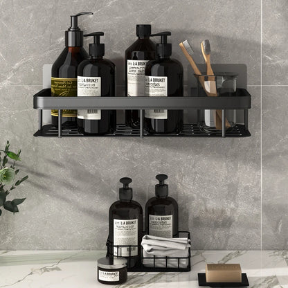 Space-Saving Aluminum Shower Corner Shelf: No-Nail Bathroom Organizer for Shampoo & Accessories