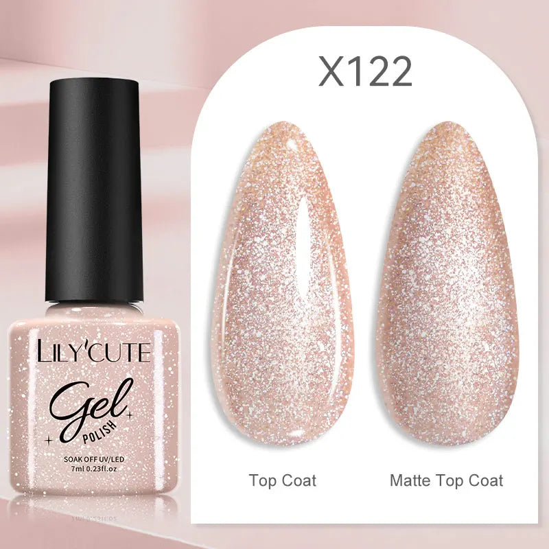 LILYCUTE 5ml Silver Metallic Liner Gel Polish – Super Bright UV Nail Art Stripe & Drawing Paint Varnish, Mirror Effect Graffiti Gel