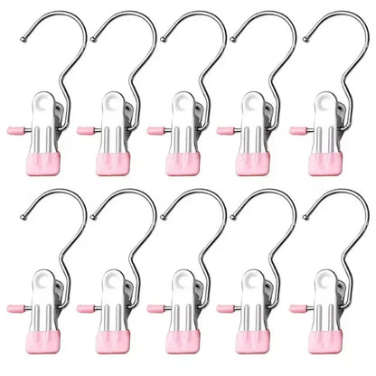 Stainless Steel Laundry Clips - 10/20/30PCS Portable Clothes Pegs for Hanging Clothes, Socks & Pants