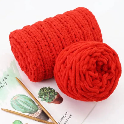 QJH Chunky Blanket Yarn – Luxury Thick Polyester Jumbo Knitting & Crochet Yarn for Blankets & Pillows, 100g Ball