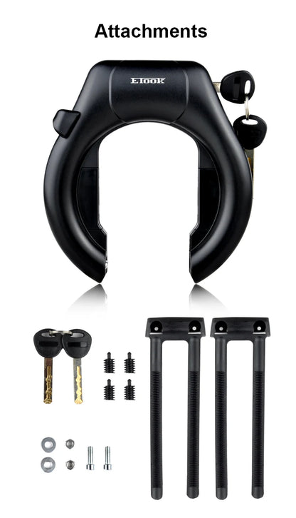 ETOOK Bike Horseshoe Lock - Anti-Theft Hardened Steel Pipe, Portable High Safety Road & Mountain Bicycle Lock