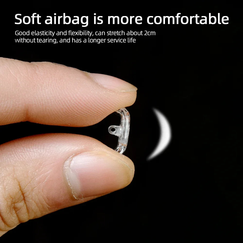 DIY Clear Oval Air Chamber Eyeglass Nose Bracket - Silicone Nose Pads, Anti-Drop Eyewear Bracket for Sunglasses & Glasses Accessories