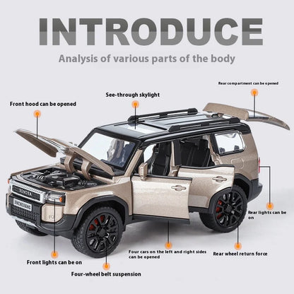 1:32 Toyota Prado Land Cruiser Alloy Diecast Model Car – Off-Road Toy for Kids & Collectible Gift
