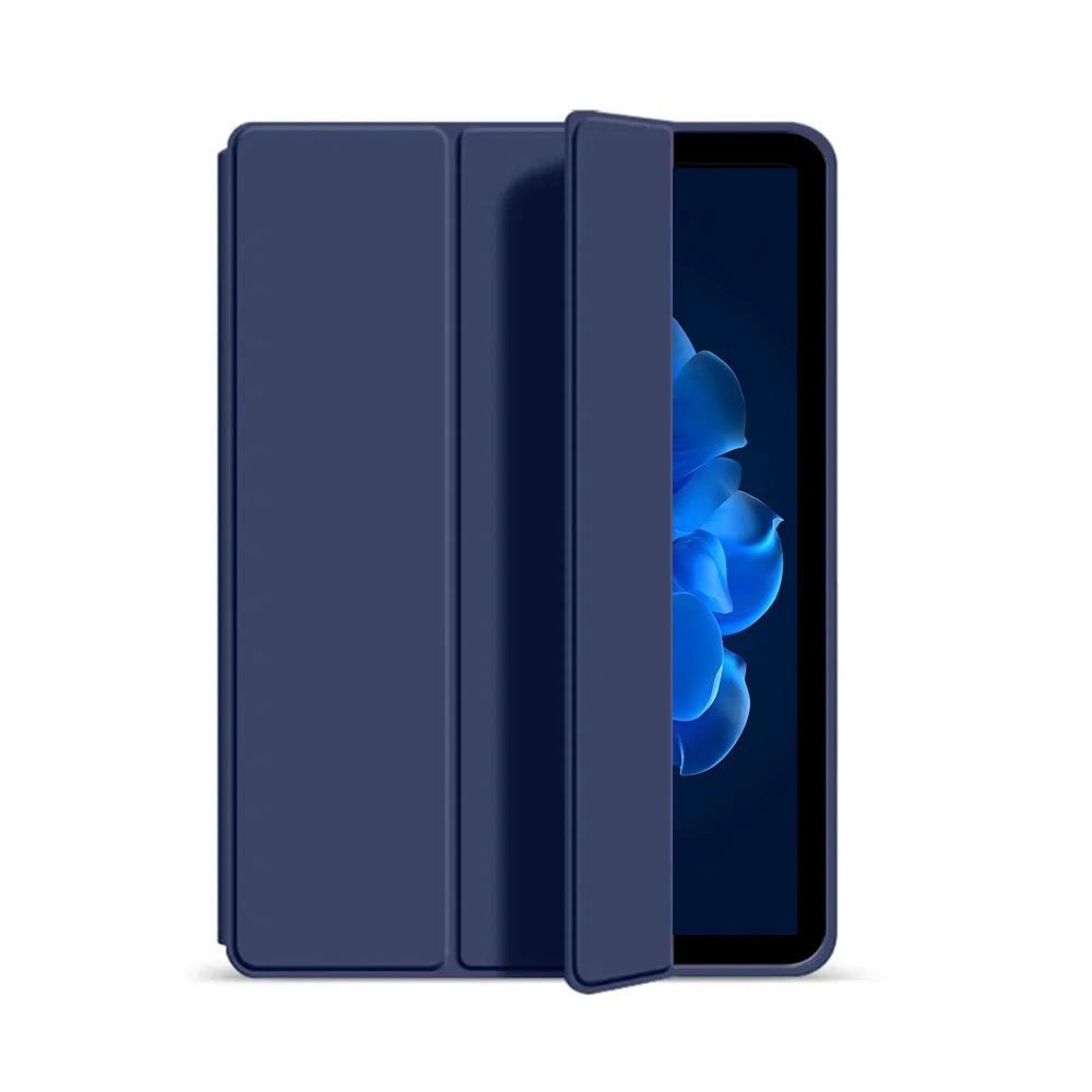 Leather Stand Flip Smart Cover for iPad — Soft Silicone Case for iPad 10th & 11th Gen, 10–11-inch (2022/2025)