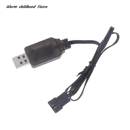 7.4V SM-4P USB Battery Charger - Compatible with DE36W, DE65, HM202, EC08, EC16 M416 RC Car and Gel Ball Blaster Batteries