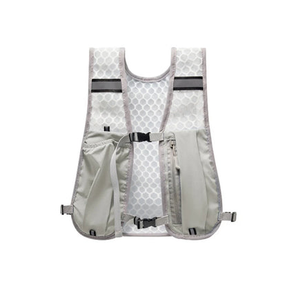 Lightweight Reflective Running & Biking Vest – Hydration Pack with Water Bottle Holder & Phone Storage Chest Bag