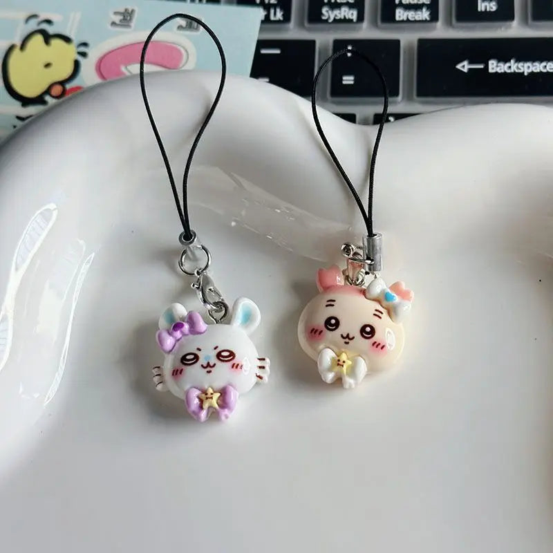 New Kawaii Chiikawa Hachiware USAGI Pendant – Cute Anime Cartoon Keychain & Bag Charm, Gift for Students and Friends