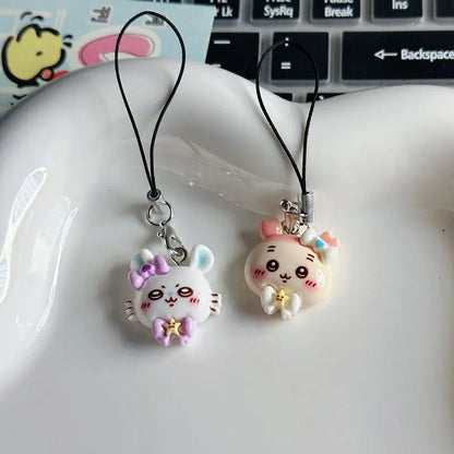 New Kawaii Chiikawa Hachiware USAGI Pendant – Cute Anime Cartoon Keychain & Bag Charm, Gift for Students and Friends