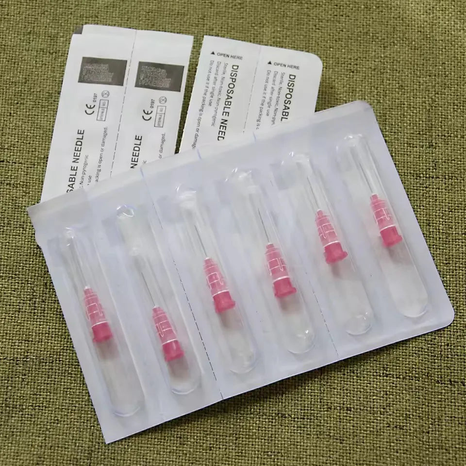 Assorted Superfine Precision Painless Needles Set (10/20/50/100PCS) – 18G–34G Stainless Steel Fine Point Needles, 4mm–38mm Sizes for Craft, Laboratory & General Purpose Use