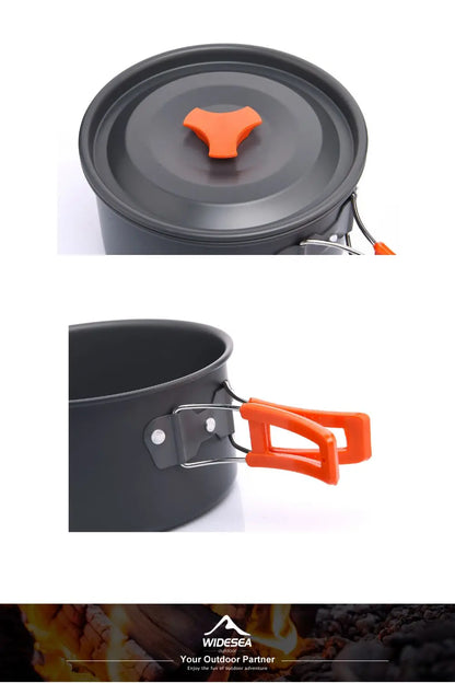 Widesea Camping Cookware Set – Lightweight Outdoor Pots & Tableware for Hiking, Picnic & Travel