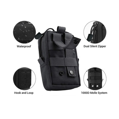 Tactical Molle Waist Bag: Military Outdoor Men's EDC Tool Organizer - Utility Gadget Vest Pack with Mobile Phone Case
