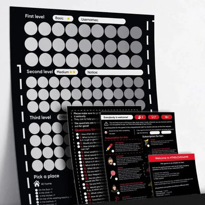 100 Things To Do Between Couples - Couples Games Bedroom Scratch Off Poster with 100 Dates Scratch Off Bucket List