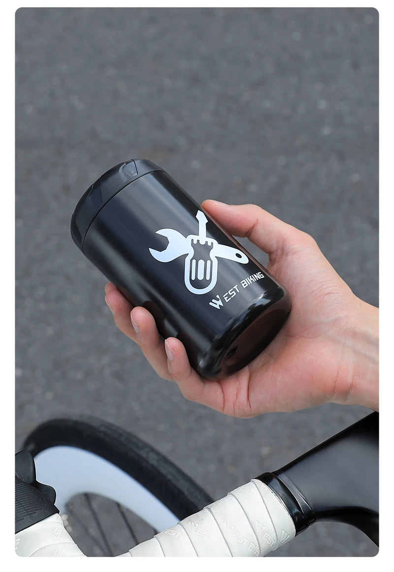 WEST BIKING Bicycle Repair Tool Capsule – Portable Waterproof Toolkit with Bottle Cage for MTB & Road Bikes
