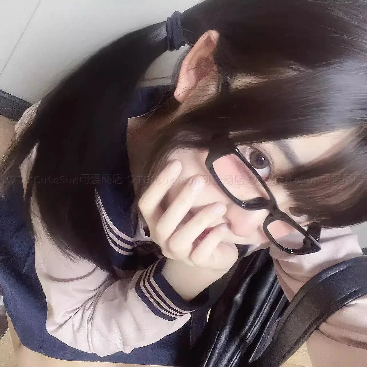 Japanese Korean Retro Square Glasses – Harajuku Clear Frame Eyewear with Blue Light Blocking