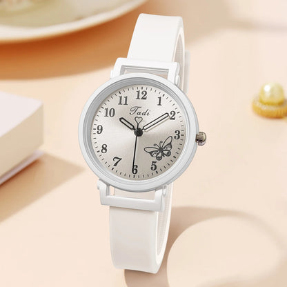 Women’s Silicone Strap Quartz Watch – Casual Wristwatch Gift for Ladies