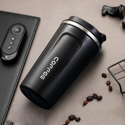 380ml/510ml Stainless Steel Coffee Cup – Travel Portable Vacuum Flask, Thermal Mug, Double-Walled Car Tea Thermos Bottle