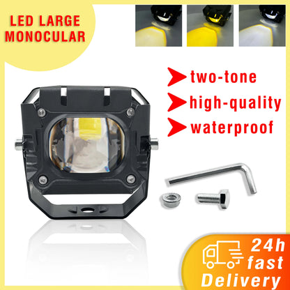 1/2PCS V7 Pro Mini LED Driving Light — 40W High/Low Beam with White & Yellow Korea LED Chip