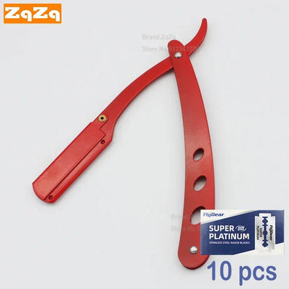 ZqZq 10 Shaving Blades – Straight Edge Razor for Haircut, Beard, Eyebrow Shaving & Manual Depilation