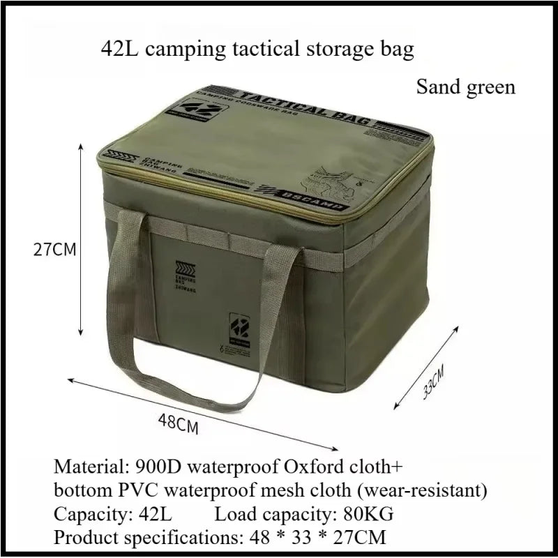 42L Large Outdoor Camping & Picnic Storage Box – Tactical Gear, Cookware & Equipment Organizer